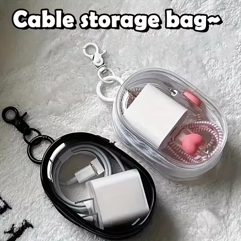 Portable Mini Clear Zipper Sto - Travel Cable Organizer ulasan dan harga